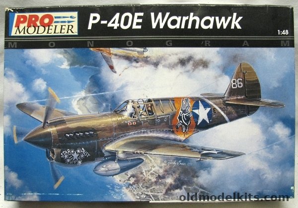 Monogram 1/48 Curtiss P-40E Warhawk Pro Modeler - RAAF or USAAF, 5921 plastic model kit